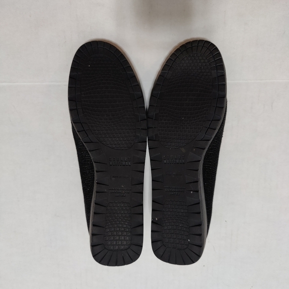 Stuart Weitzman Shoes Casual Slip On  Black Women's Wedge Loafer Size 7.5 - Picture 9 of 10